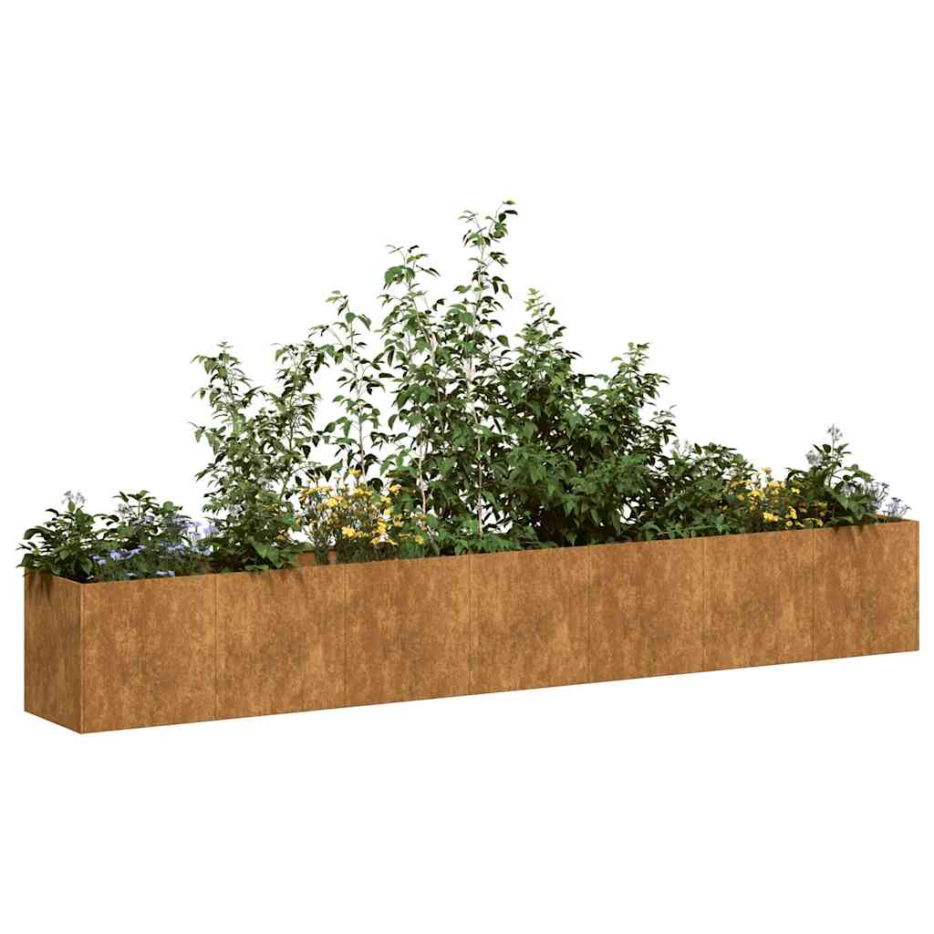 vidaXL Fioriera Arrugginita 280x40x40 cm in Acciaio Corten