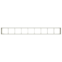 Fioriera-Vaso-Contenitore per Piante Bianca 360x40x40 cm in Acciaio Laminato a Freddo