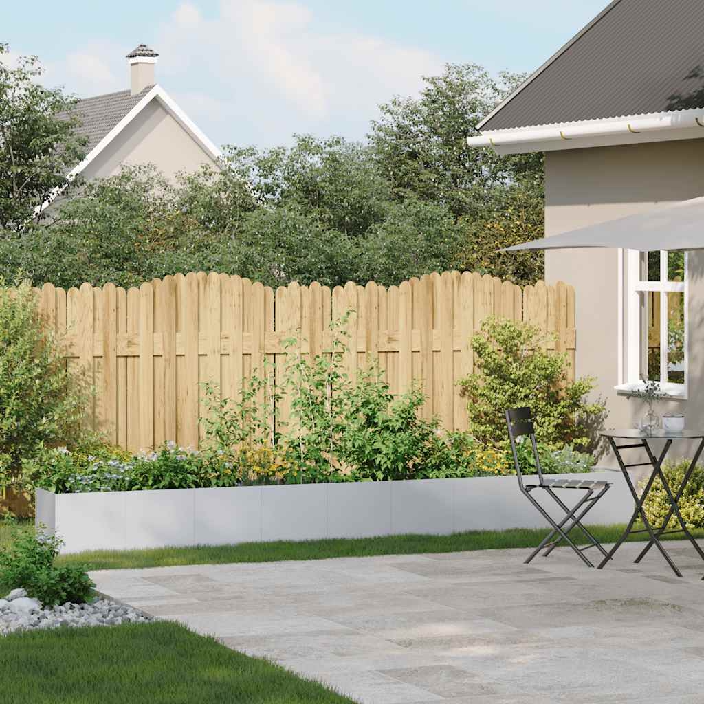 Fioriera-Vaso-Contenitore per Piante 360x40x40 cm in Acciaio Zincato