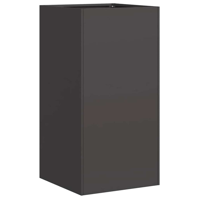 Fioriera Nera 40x40x80 cm in Acciaio Laminato a Freddo 860703