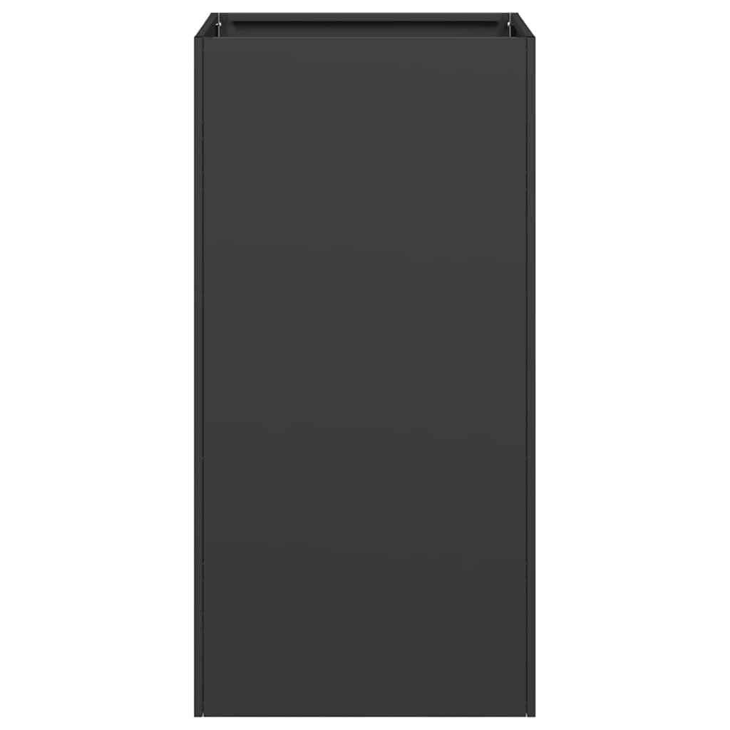 Fioriera Nera 40x40x80 cm in Acciaio Laminato a Freddo 860703