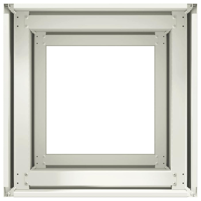 Fioriera-Vaso-Contenitore per Piante Bianca 40x40x80 cm in Acciaio Laminato a Freddo