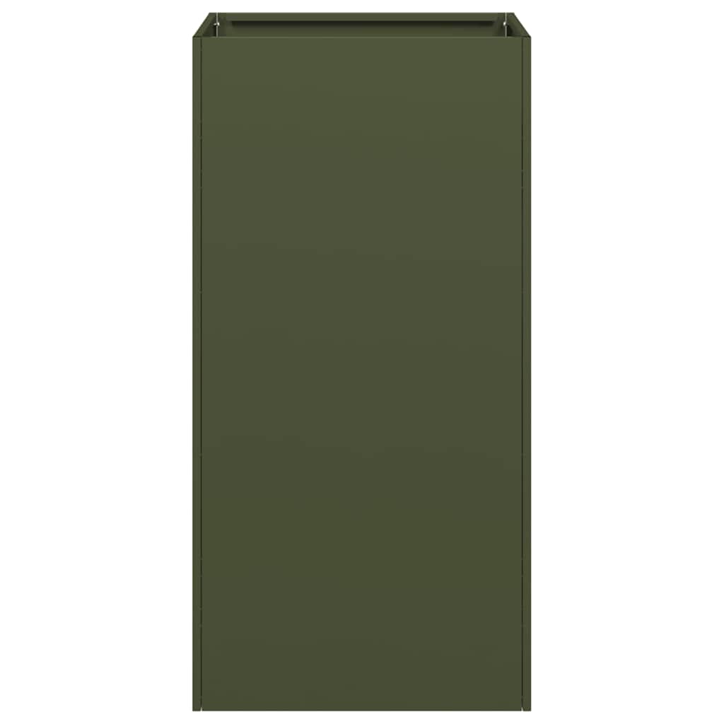 Fioriera Verde Oliva 40x40x80 cm in Acciaio Laminato a Freddo 860706