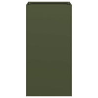 Fioriera Verde Oliva 40x40x80 cm in Acciaio Laminato a Freddo 860706