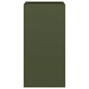 Fioriera Verde Oliva 40x40x80 cm in Acciaio Laminato a Freddo 860706