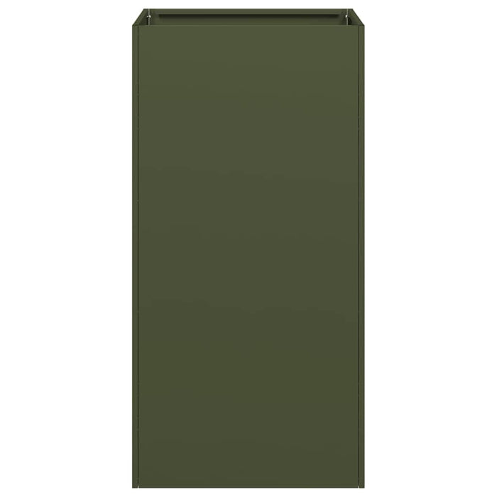 Fioriera Verde Oliva 40x40x80 cm in Acciaio Laminato a Freddo 860706