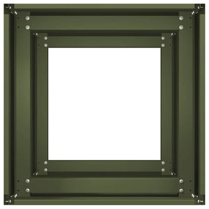 Fioriera Verde Oliva 40x40x80 cm in Acciaio Laminato a Freddo 860706