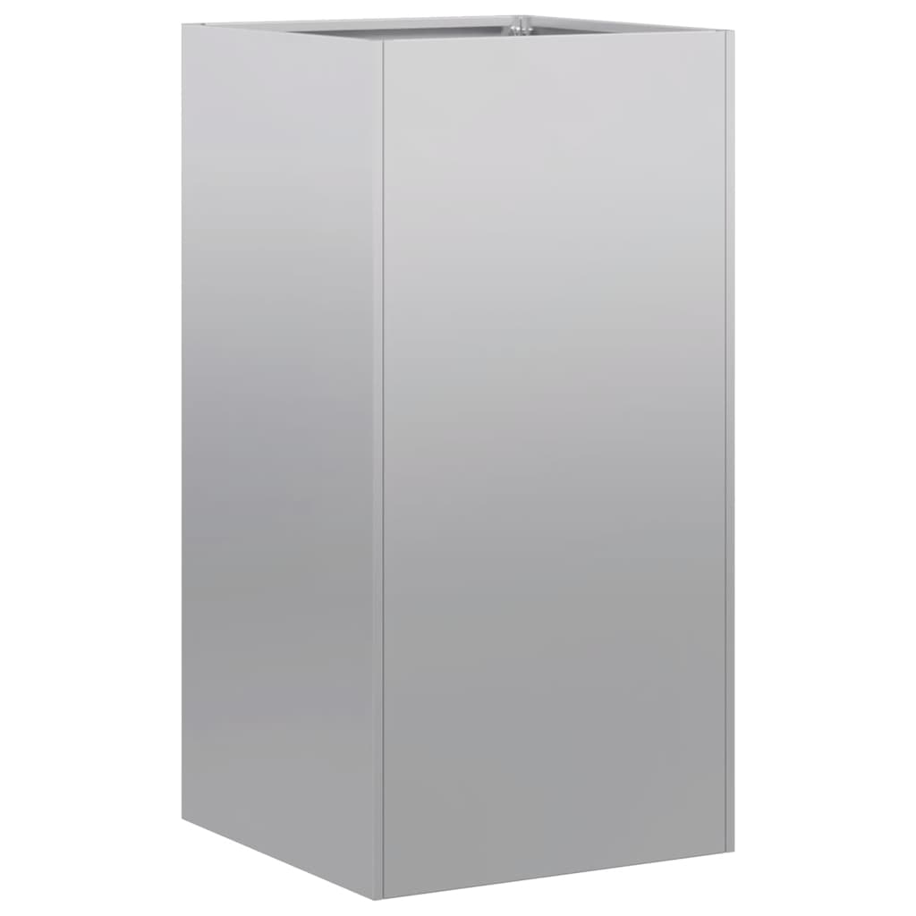 Fioriera-Vaso-Contenitore per Piante 40x40x80 cm in Acciaio Zincato