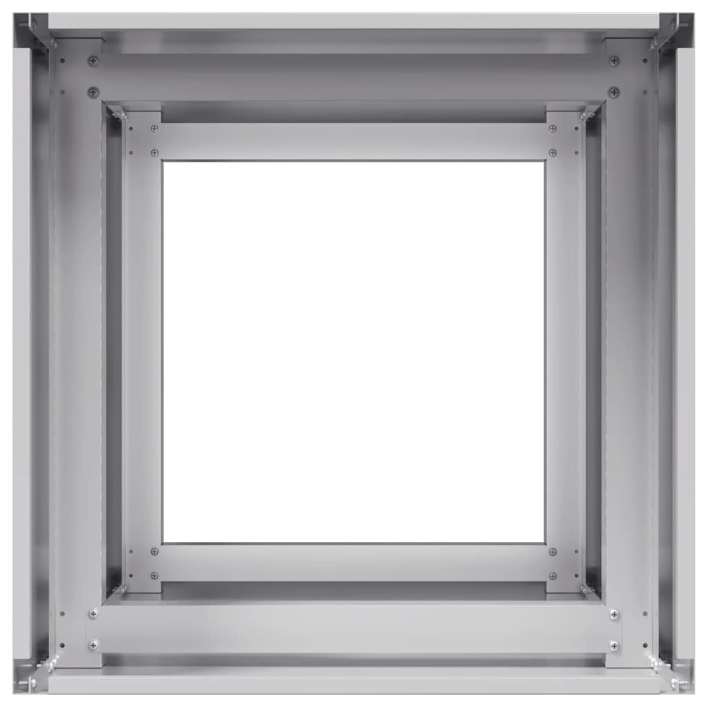 Fioriera-Vaso-Contenitore per Piante 40x40x80 cm in Acciaio Zincato