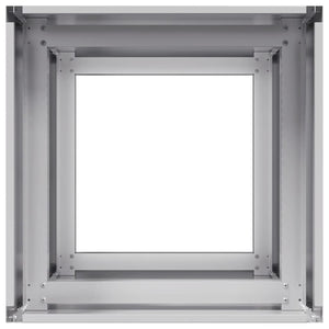 Fioriera-Vaso-Contenitore per Piante 40x40x80 cm in Acciaio Zincato