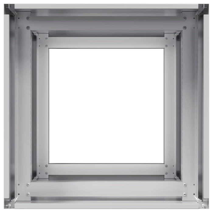 Fioriera-Vaso-Contenitore per Piante 40x40x80 cm in Acciaio Zincato