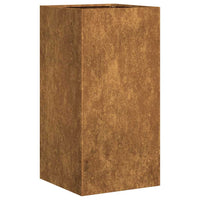 Fioriera Arrugginita 40x40x80 cm in Acciaio Corten 860709