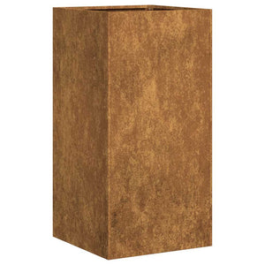 Fioriera Arrugginita 40x40x80 cm in Acciaio Corten 860709