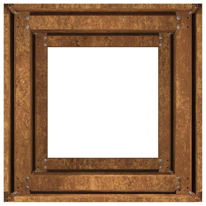 Fioriera-Vaso-Contenitore per Piante Arrugginita 40x40x80 cm in Acciaio Corten