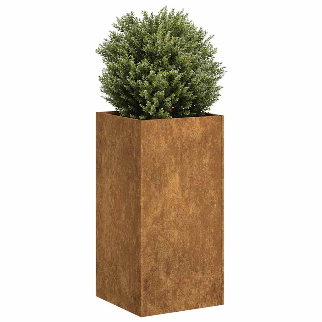 Fioriera Arrugginita 40x40x80 cm in Acciaio Corten 860709