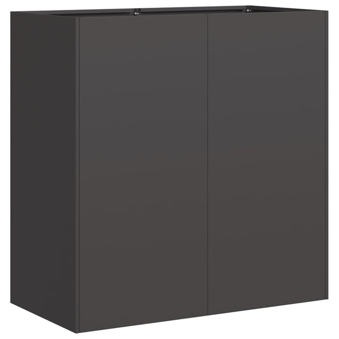 Fioriera Nera 80x40x80 cm in Acciaio Laminato a Freddo 860710