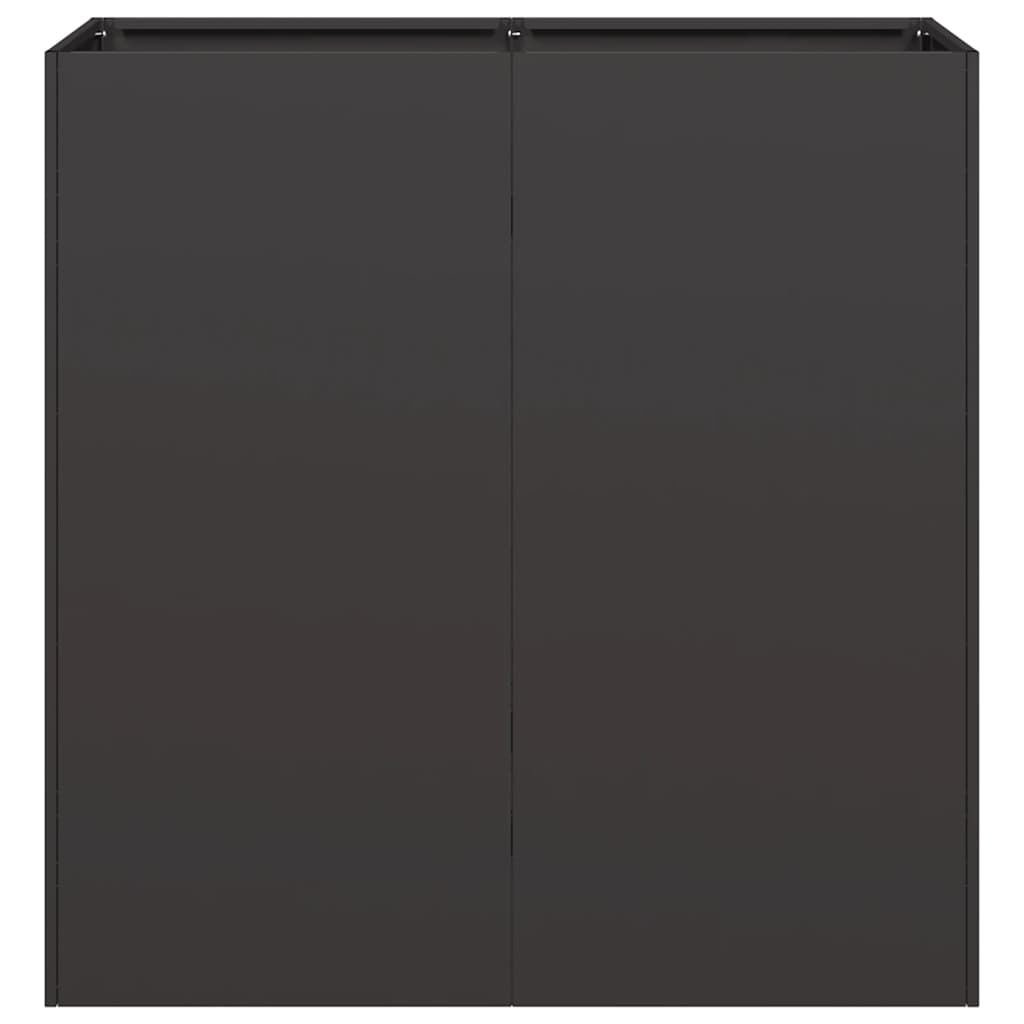 Fioriera Nera 80x40x80 cm in Acciaio Laminato a Freddo 860710