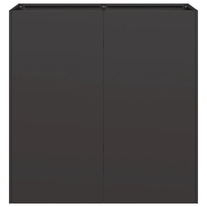 Fioriera Nera 80x40x80 cm in Acciaio Laminato a Freddo 860710