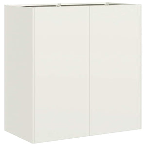 vidaXL Fioriera Bianca 80x40x80 cm in Acciaio Laminato a Freddo