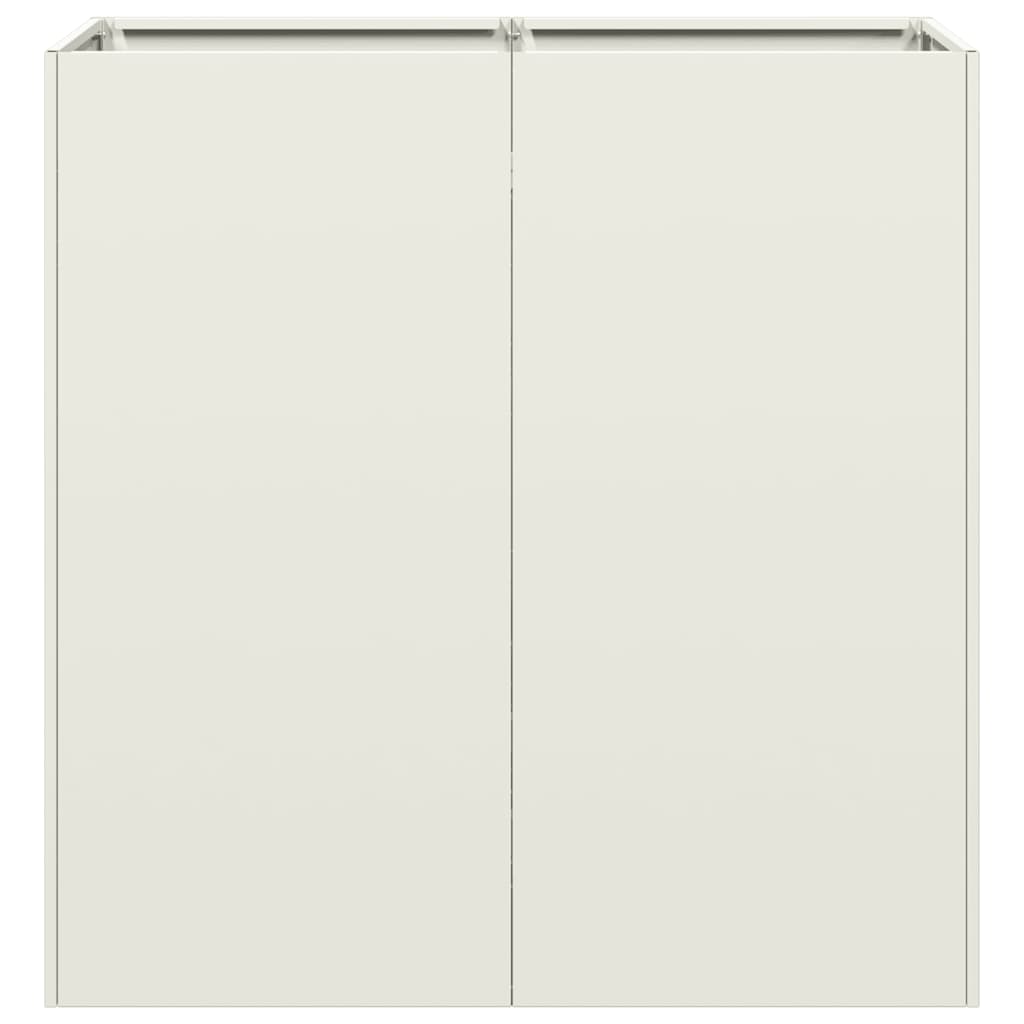 Fioriera Bianca 80x40x80 cm in Acciaio Laminato a Freddo 860711