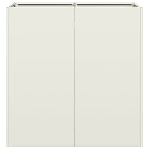 Fioriera Bianca 80x40x80 cm in Acciaio Laminato a Freddo 860711