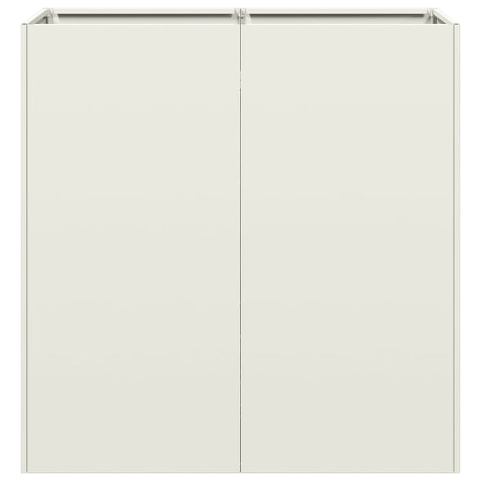 Fioriera Bianca 80x40x80 cm in Acciaio Laminato a Freddo 860711