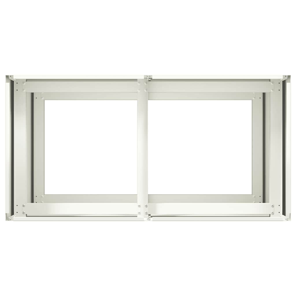 vidaXL Fioriera Bianca 80x40x80 cm in Acciaio Laminato a Freddo