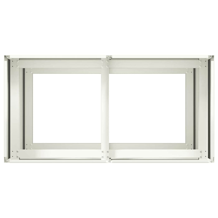 Fioriera-Vaso-Contenitore per Piante Bianca 80x40x80 cm in Acciaio Laminato a Freddo