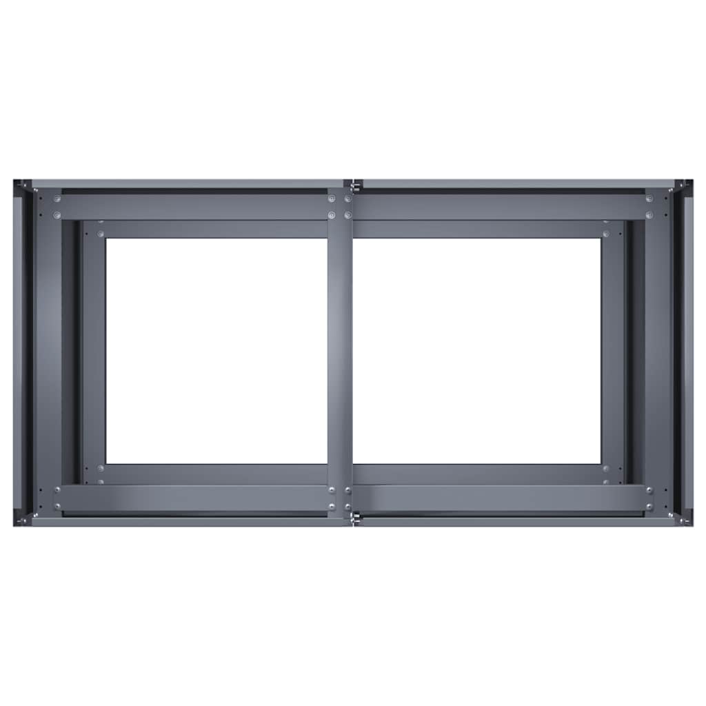 vidaXL Fioriera Antracite 80x40x80 cm in Acciaio Laminato a Freddo