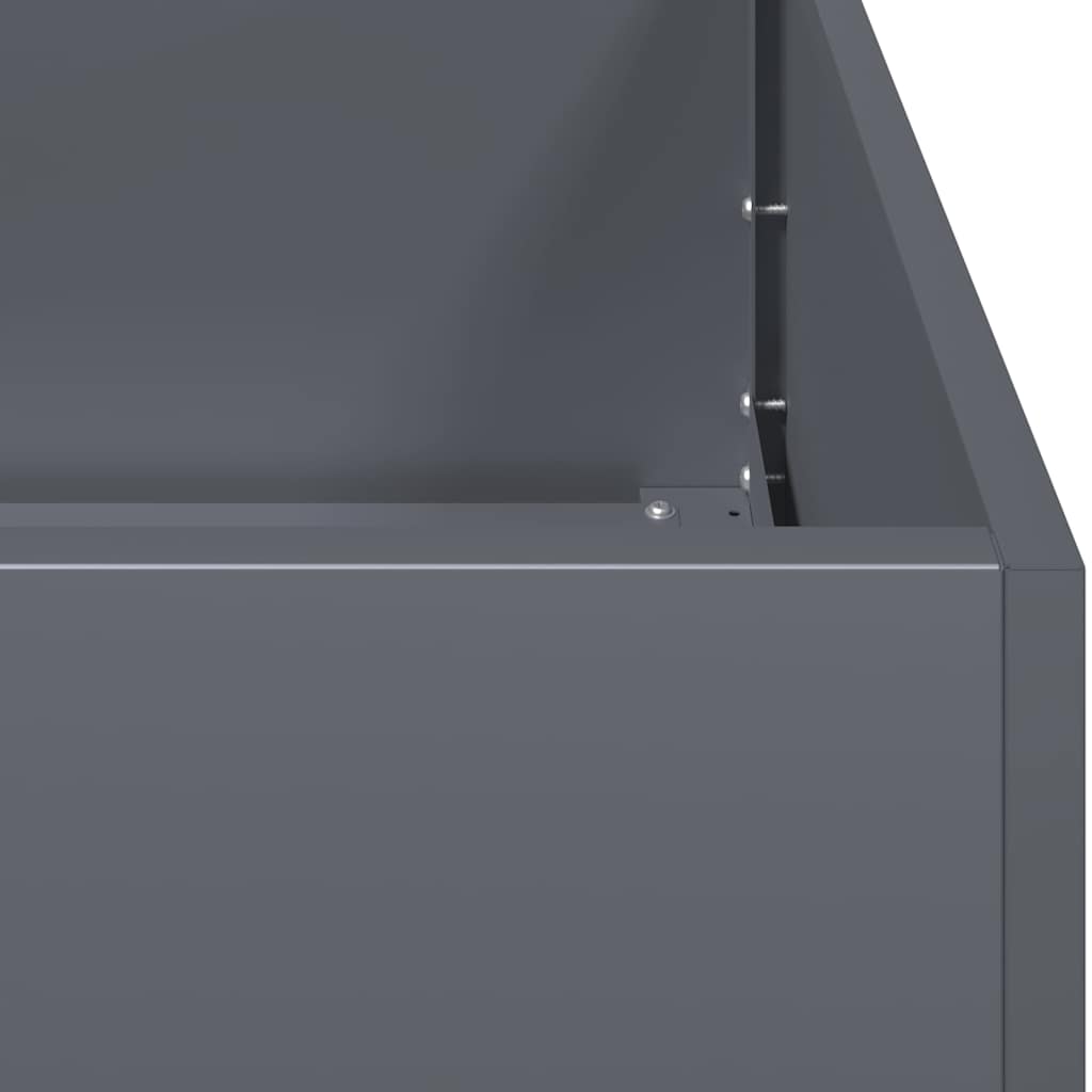 vidaXL Fioriera Antracite 80x40x80 cm in Acciaio Laminato a Freddo