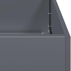 vidaXL Fioriera Antracite 80x40x80 cm in Acciaio Laminato a Freddo