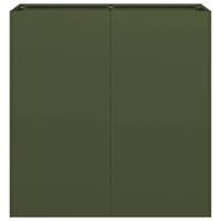 Fioriera Verde Oliva 80x40x80 cm in Acciaio Laminato a Freddo 860713