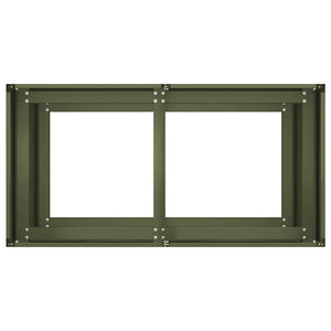 Fioriera Verde Oliva 80x40x80 cm in Acciaio Laminato a Freddo 860713