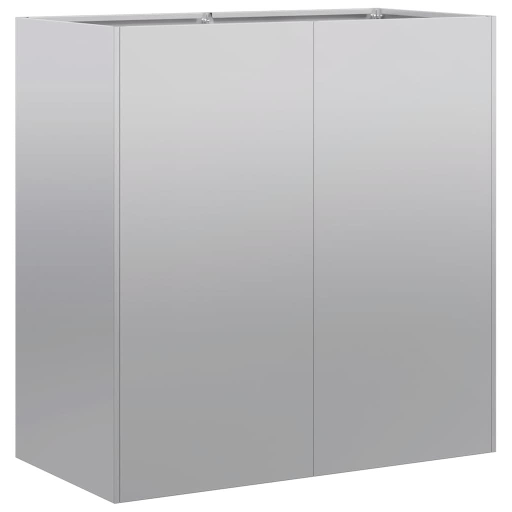 Fioriera-Vaso-Contenitore per Piante 80x40x80 cm in Acciaio Zincato