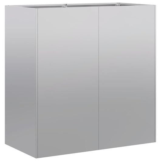 Fioriera-Vaso-Contenitore per Piante 80x40x80 cm in Acciaio Zincato