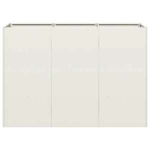 Fioriera Bianca 120x40x80 cm in Acciaio Laminato a Freddo 860718