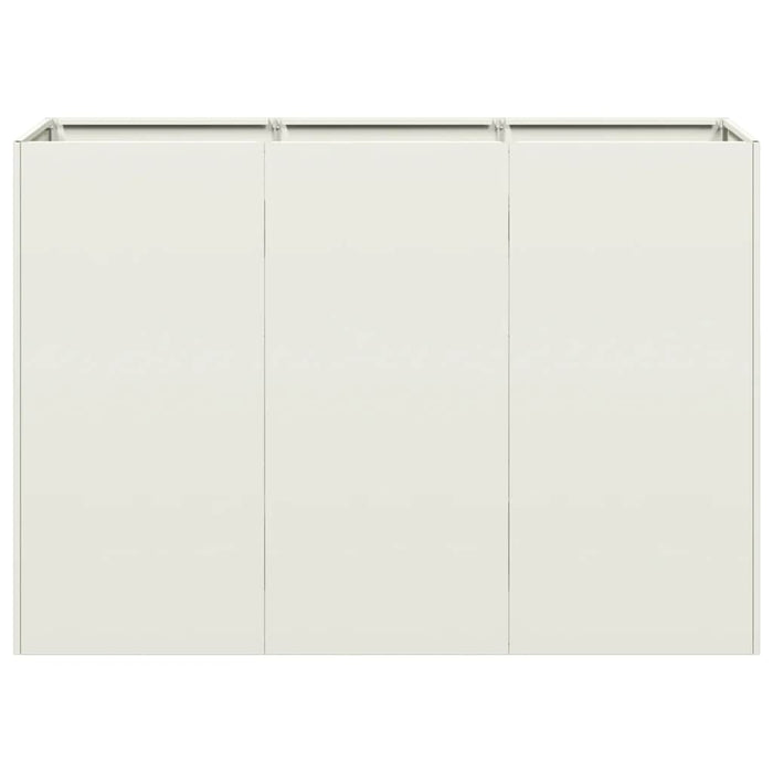 Fioriera Bianca 120x40x80 cm in Acciaio Laminato a Freddo 860718