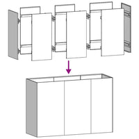 Fioriera-Vaso-Contenitore per Piante Antracite 120x40x80 cm in Acciaio Laminato a Freddo