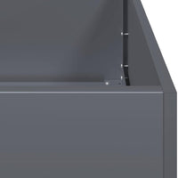 Fioriera-Vaso-Contenitore per Piante Antracite 120x40x80 cm in Acciaio Laminato a Freddo