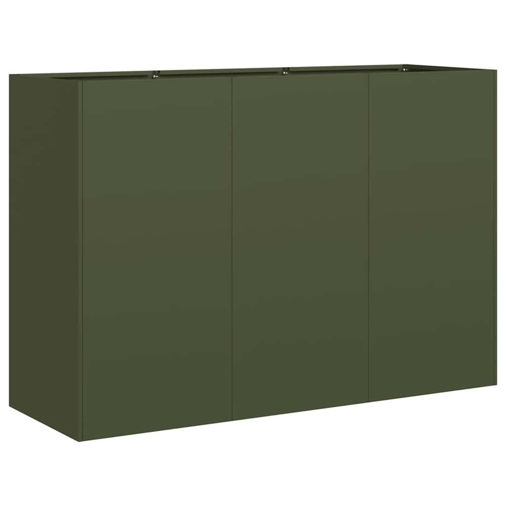 Fioriera Verde Oliva 120x40x80 cm in Acciaio Laminato a Freddo 860720