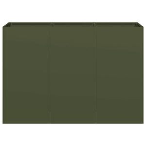 Fioriera Verde Oliva 120x40x80 cm in Acciaio Laminato a Freddo 860720