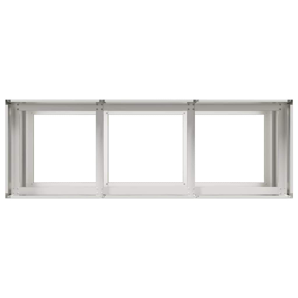 vidaXL Fioriera 120x40x80 cm in Acciaio Inox