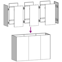 Fioriera-Vaso-Contenitore per Piante 120x40x80 cm in Acciaio Inox