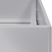 Fioriera-Vaso-Contenitore per Piante 120x40x80 cm in Acciaio Zincato