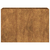 Fioriera-Vaso-Contenitore per Piante Arrugginita 120x40x80 cm in Acciaio Corten