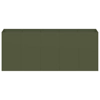 Fioriera Verde Oliva 200x40x80 cm in Acciaio Laminato a Freddo 860727