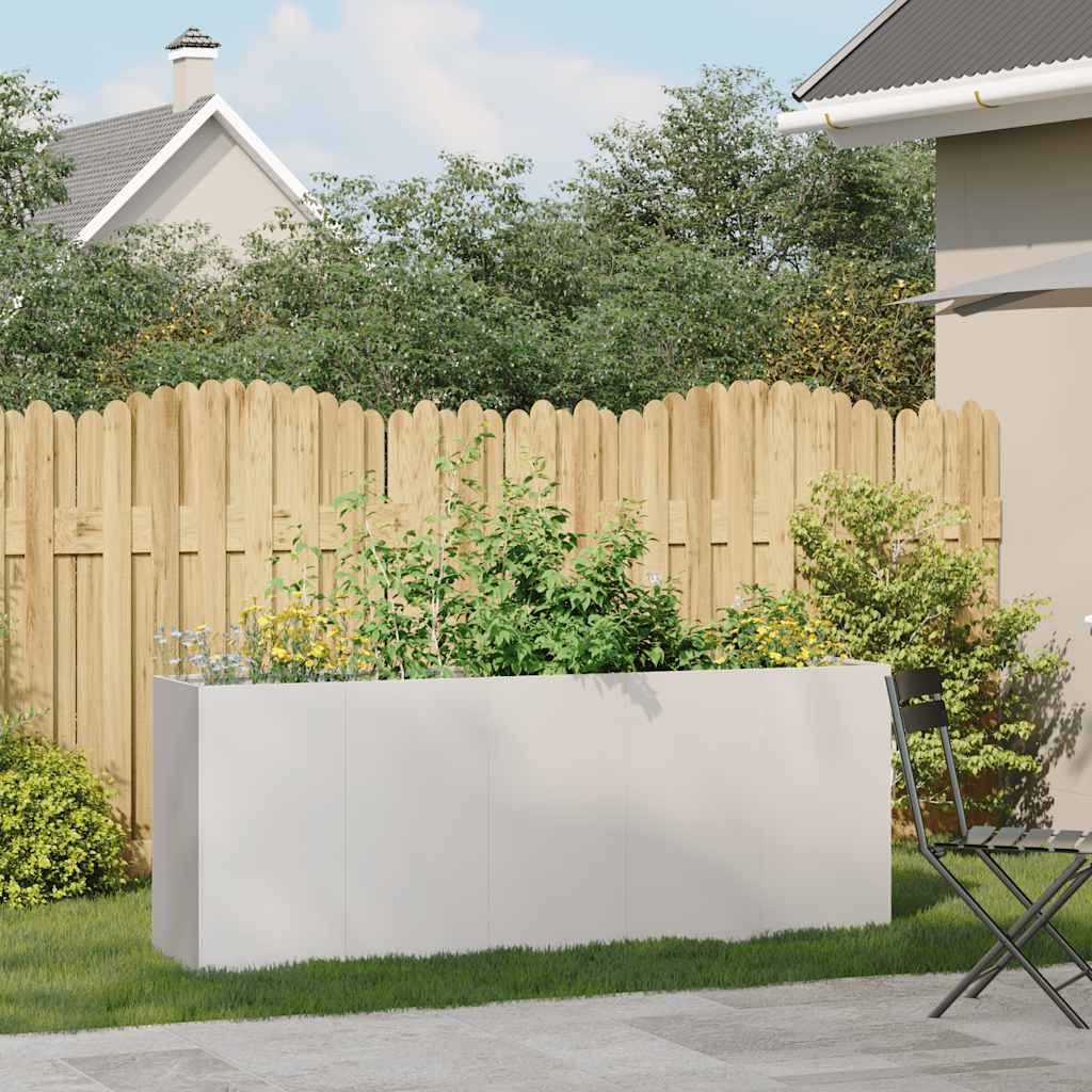 vidaXL Fioriera 200x40x80 cm in Acciaio Inox