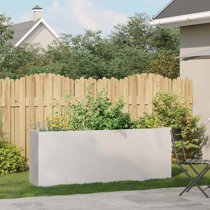 vidaXL Fioriera 200x40x80 cm in Acciaio Inox