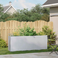 Fioriera-Vaso-Contenitore per Piante 200x40x80 cm in Acciaio Zincato