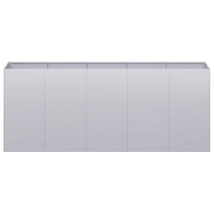 Fioriera 200x40x80 cm in Acciaio Zincato 860729